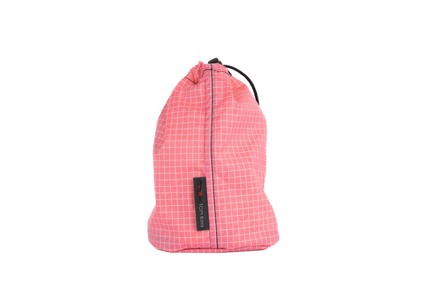 A Size 2 Sakura (pale pink with white grid) 200 Halcyon Travel Stuff Sack.